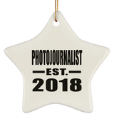 Photojournalist Established EST. 2018 - Star Ornament