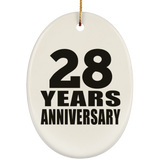 28th Anniversary 28 Years - Oval Ornament