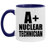 A+ Nuclear Technician - 11oz Accent Mug Purple