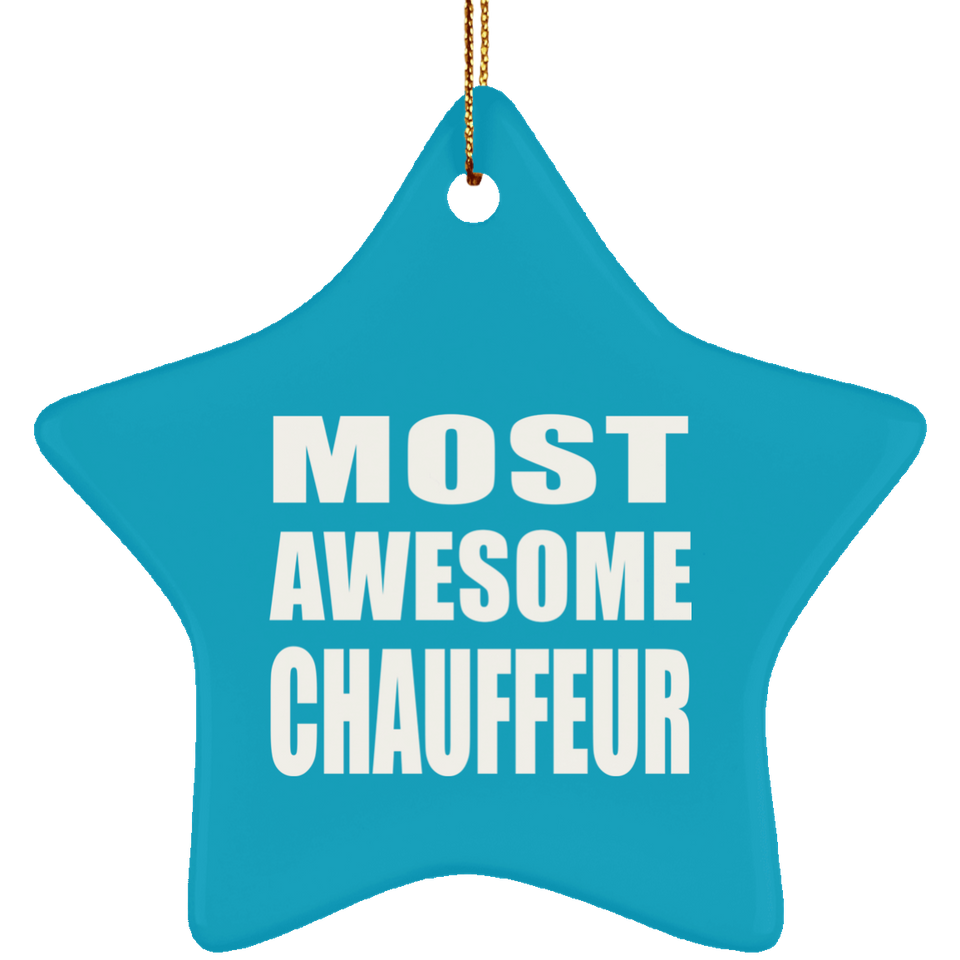 Most Awesome Chauffeur - Star Ornament