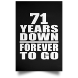 71st Anniversary 71 Years Down Forever to Go - Poster Portrait
