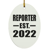 Reporter Established EST. 2022 - Oval Ornament