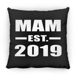 Mam Established EST. 2019 - Throw Pillow Black