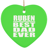 Ruben Best Dad Ever - Heart Ornament