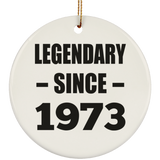 51st Birthday Legendary Since 1973 - Circle Ornament