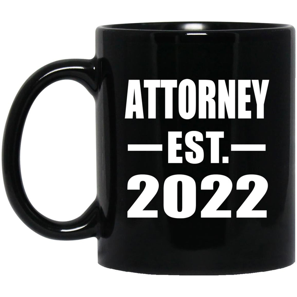 Attorney Established EST. 2022 - 11oz Coffee Mug Black