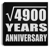 70th Anniversary Square Root of 4900 Years Anniversary - Canvas Square
