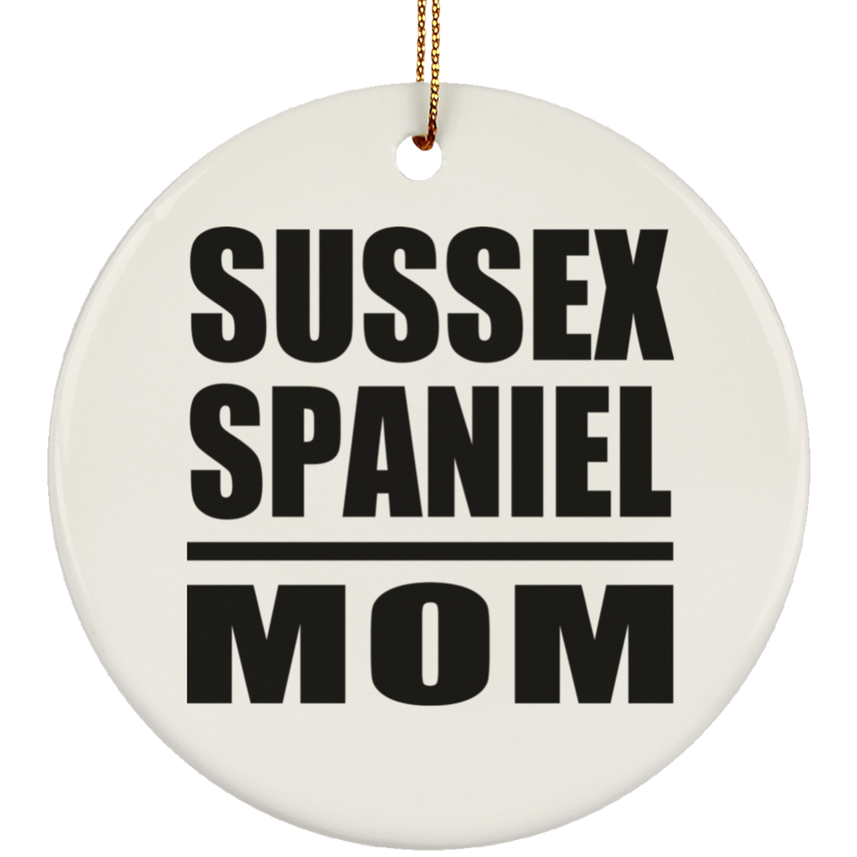 Sussex Spaniel Mom - Circle Ornament