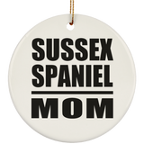 Sussex Spaniel Mom - Circle Ornament