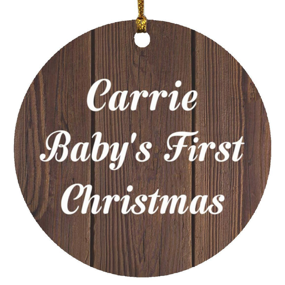 Carrie Baby's First Christmas - Circle Ornament D