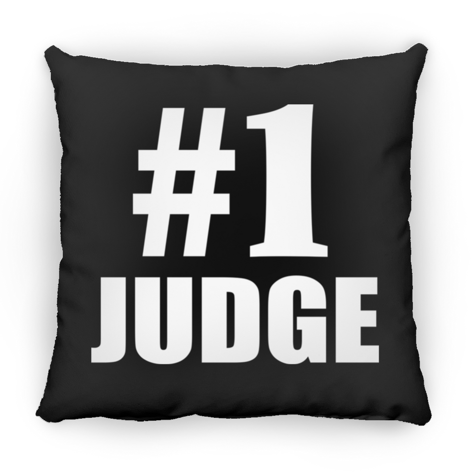 Number One #1 Judge - Throw Pillow Black