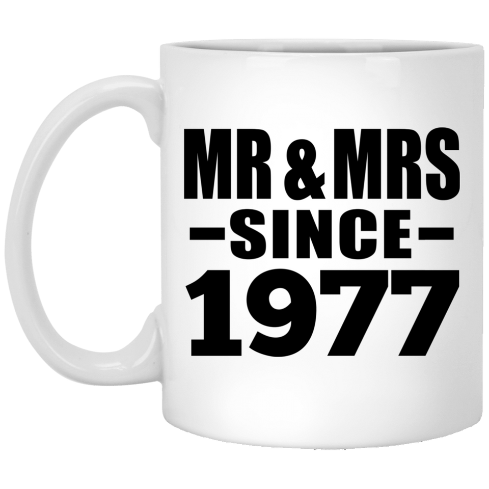 47th Anniversary Mr & Mrs Since 1977 - 11 Oz Coffee Mug