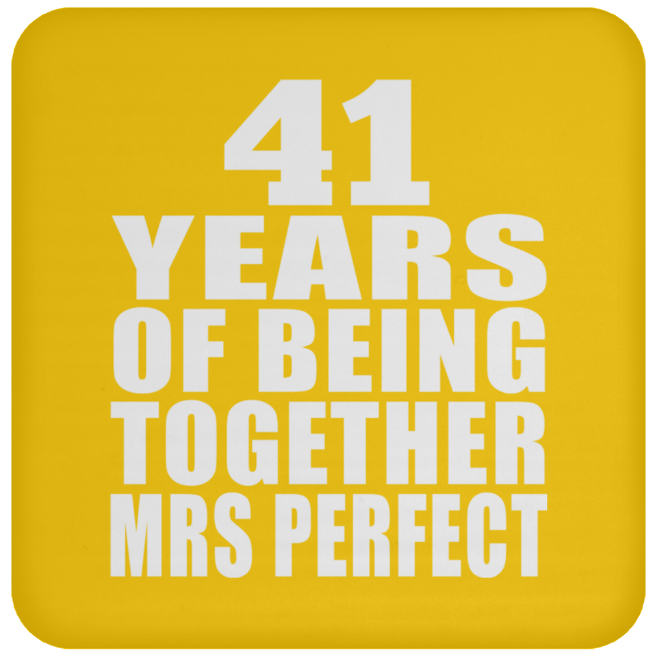 41st Anniversary 41 Years Of Being Mrs Perfect - Drink Coaster