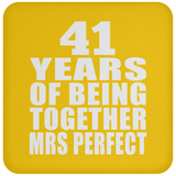 41st Anniversary 41 Years Of Being Mrs Perfect - Drink Coaster