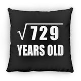 27th Birthday Square Root of 729 Years Old - Throw Pillow Black