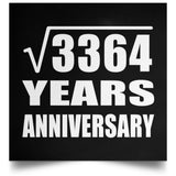 58th Anniversary Square Root of 3364 Years Anniversary - Poster Square