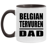 Belgian Tervuren Dad - 11oz Accent Mug Black