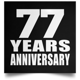 77th Anniversary 77 Years Anniversary - Poster Square