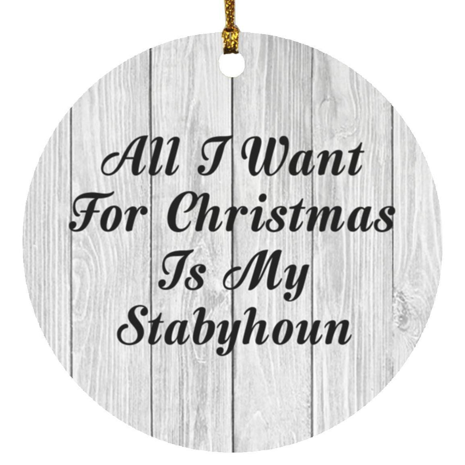 All I Want For Christmas Is My Stabyhoun - Circle Ornament F