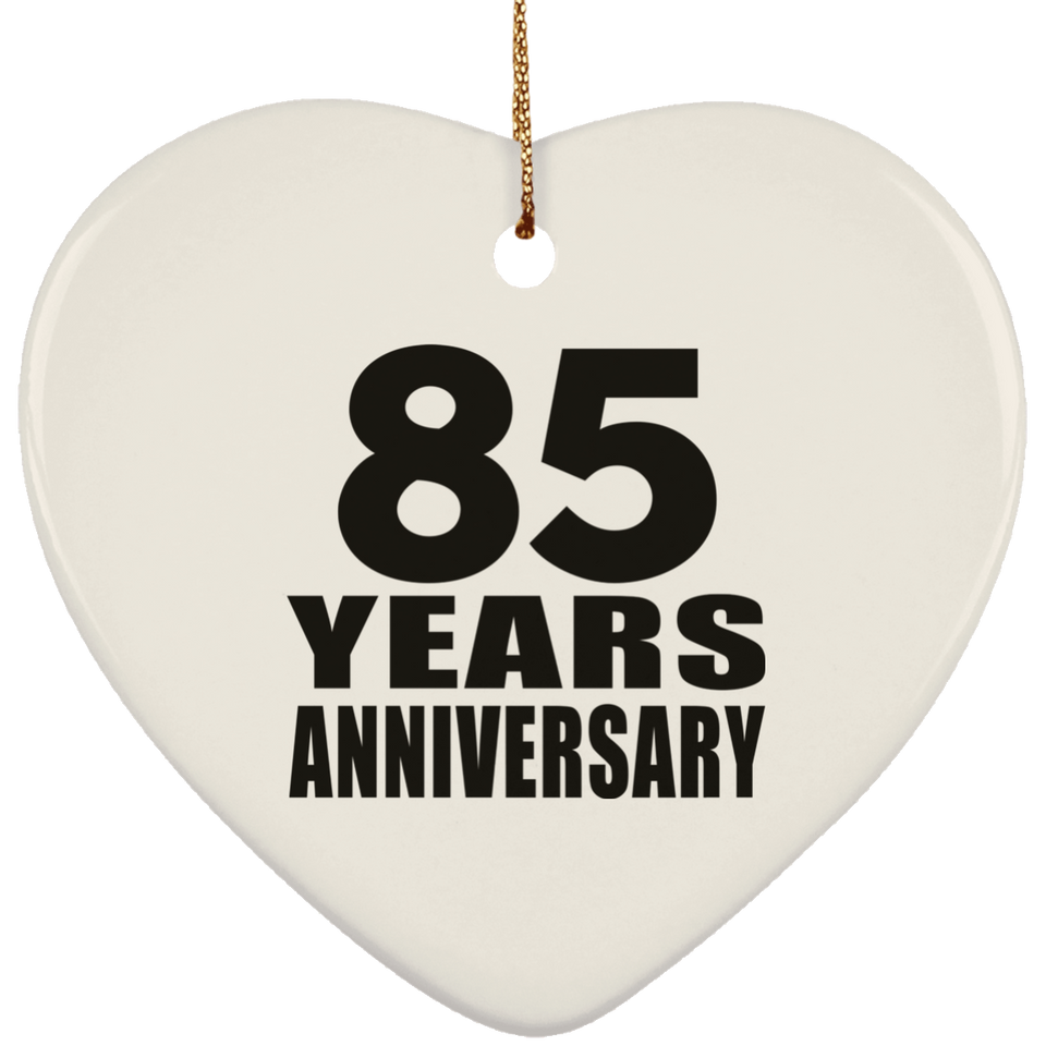 85th Anniversary 85 Years - Heart Ornament