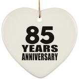 85th Anniversary 85 Years - Heart Ornament