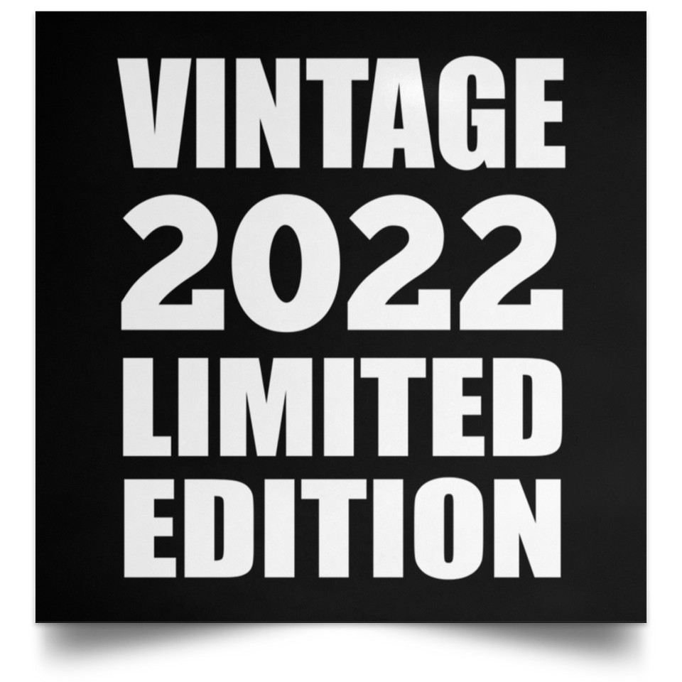 2nd Birthday Vintage 2022 Limited Edition - Poster Square