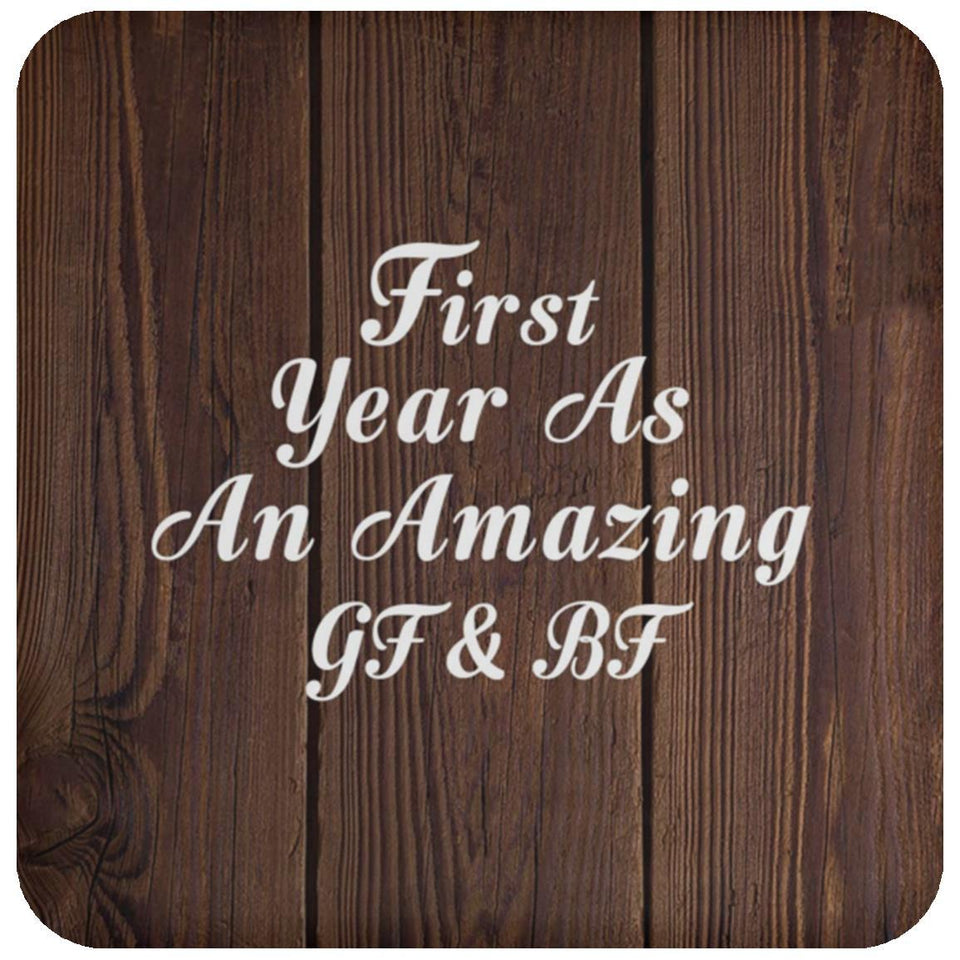 First Year As An Amazing Gf & Bf - Drink Coaster D