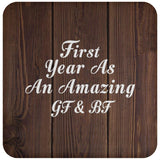 First Year As An Amazing Gf & Bf - Drink Coaster D