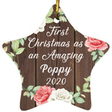 First Christmas As an Amazing Poppy 2020 - Star Ornament A