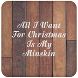 All I Want For Christmas Is My Minskin - Drink Coaster E