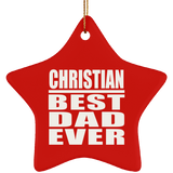 Christian Best Dad Ever - Star Ornament