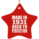 93rd Birthday Made In 1931 Aged to Perfection - Star Ornament