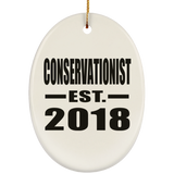 Conservationist Established EST. 2018 - Oval Ornament
