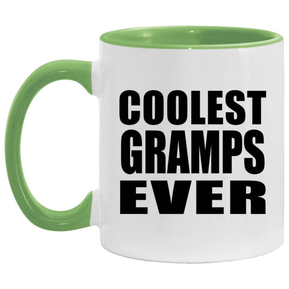 Coolest Gramps Ever - 11oz Accent Mug Green