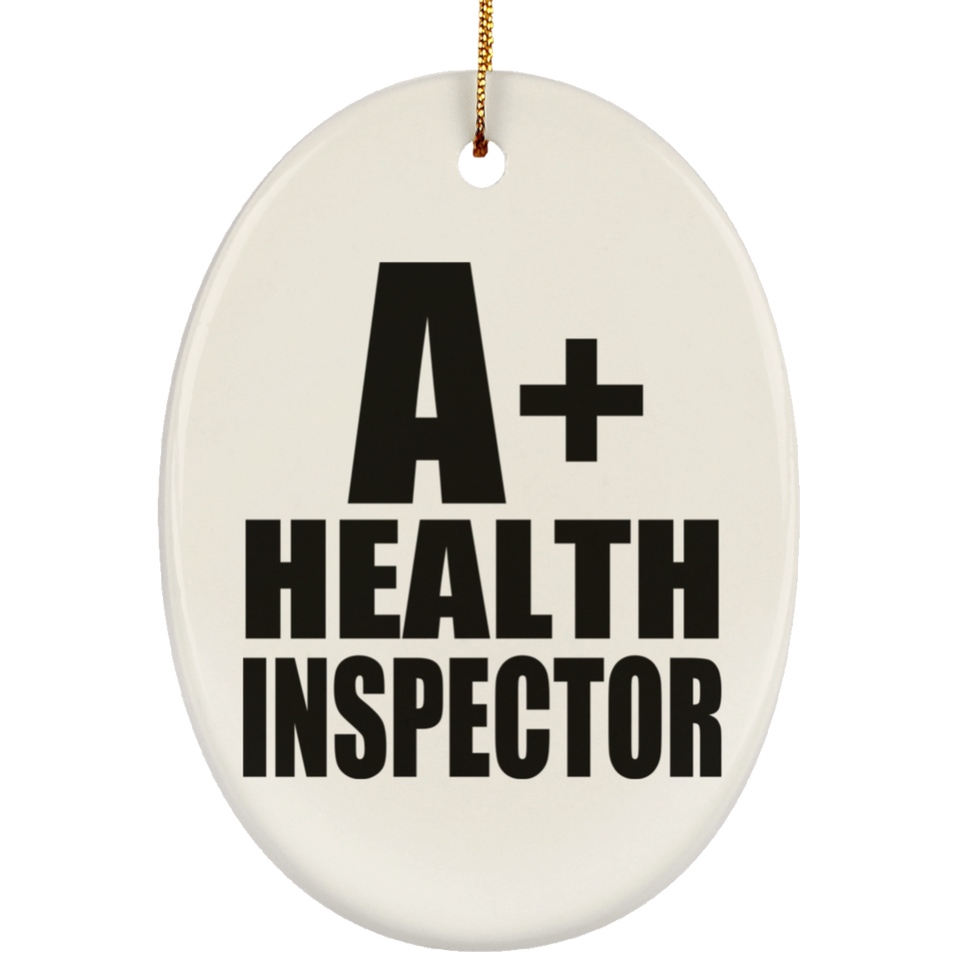 A+ Health Inspector - Oval Ornament