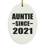 Auntie Since 2021 - Oval Ornament