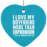 I Love My Boyfriend More Than Euphonium - Heart Ornament