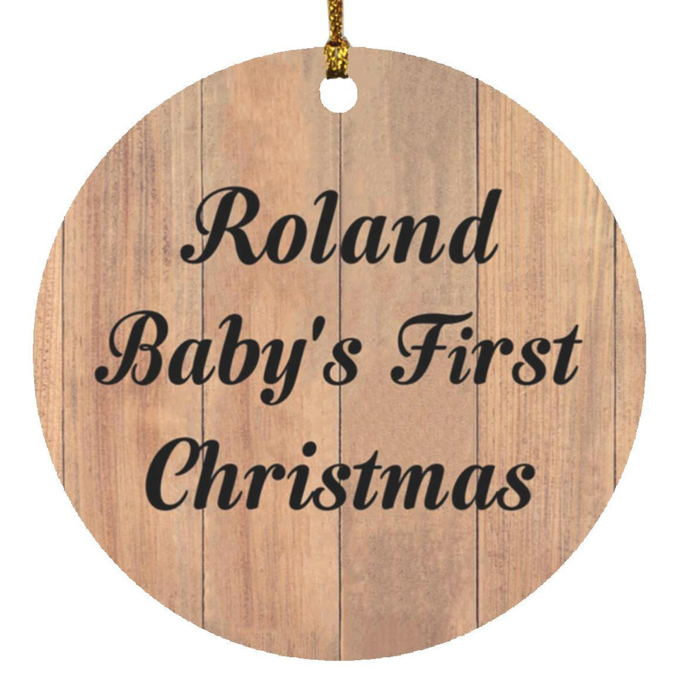 Roland Baby's First Christmas - Circle Ornament C