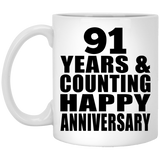 Happy 91st Anniversary 91 Years & Counting - 11 Oz Coffee Mug