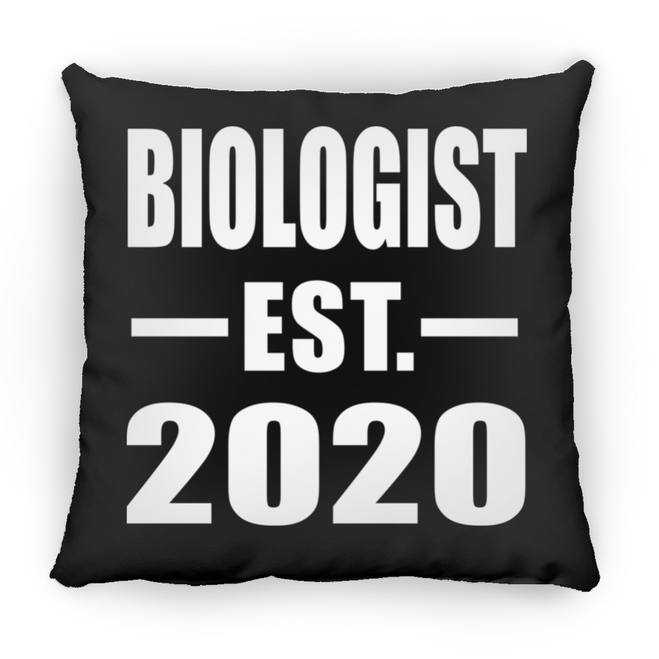 Biologist Established EST. 2020 - Throw Pillow Black
