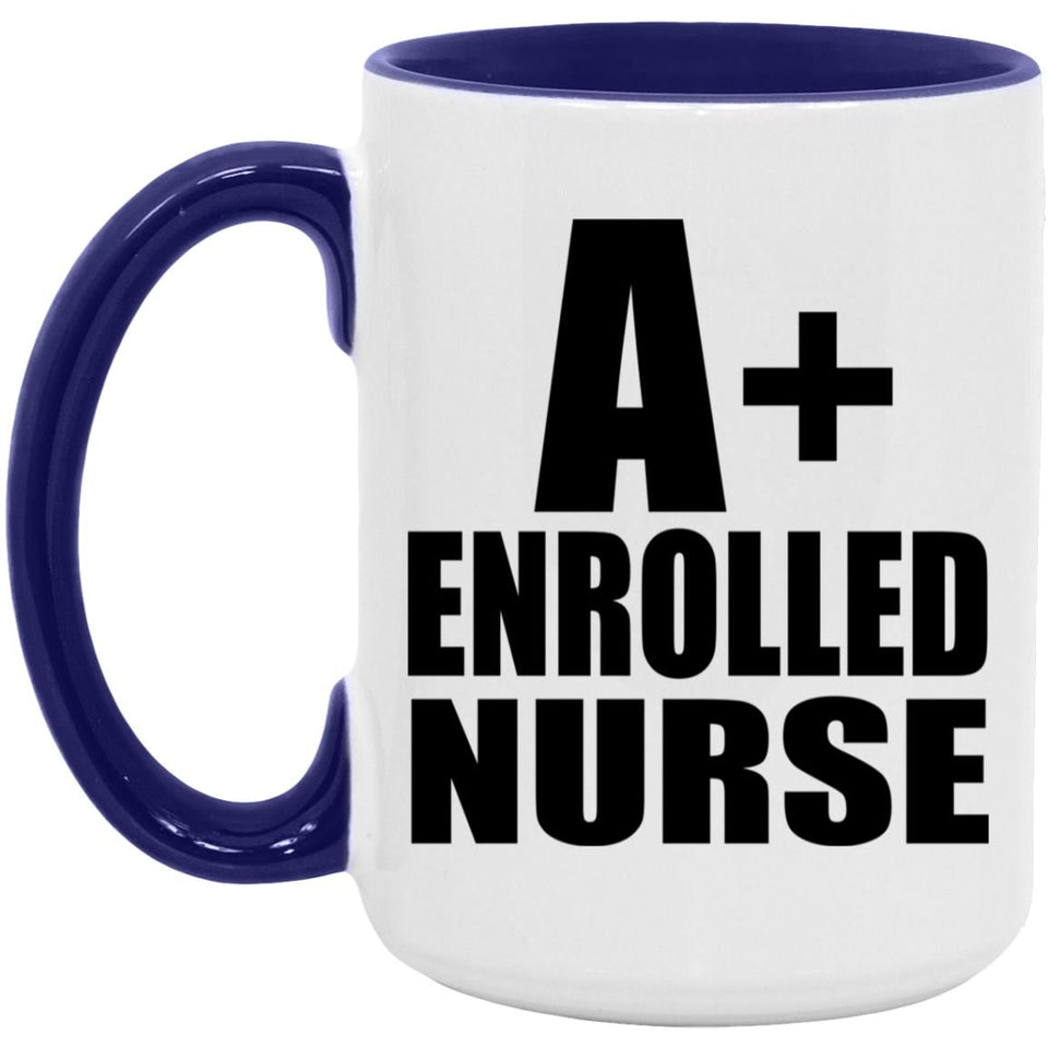 A+ Enrolled Nurse - 15oz Accent Mug Purple