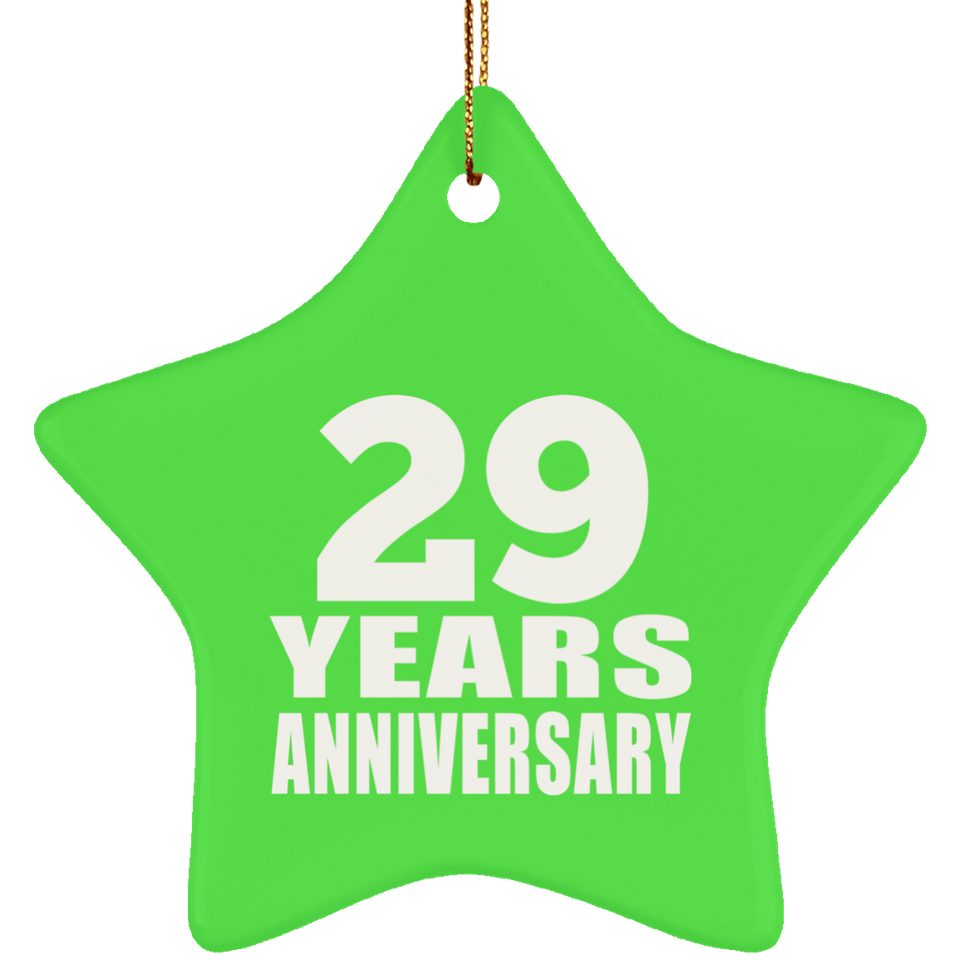 29th Anniversary 29 Years - Star Ornament