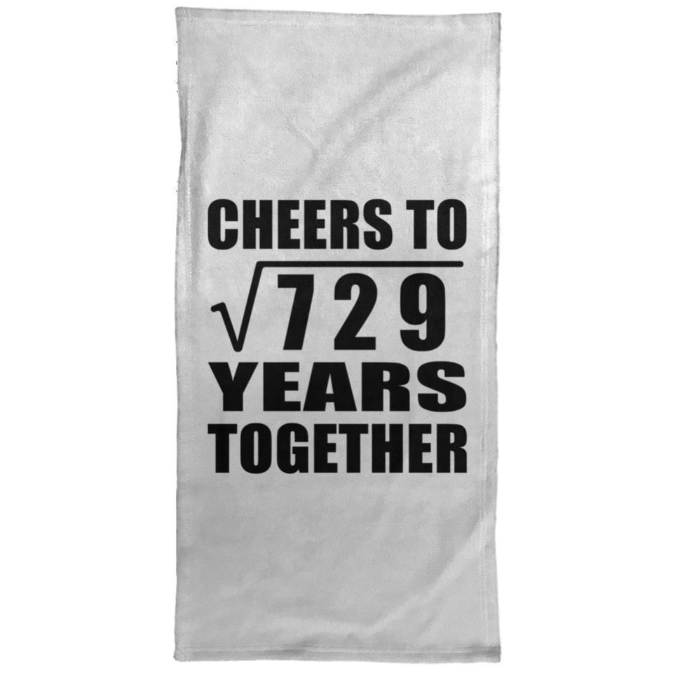 27th Anniversary Cheers To Square Root of 729 Years Together - Hand Towel
