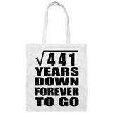 21st Anniversary Square Root of 441 Years Down Forever To Go - Tote Bag White