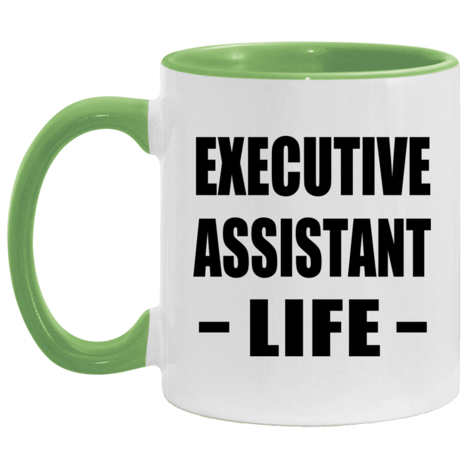 Executive Assistant Life - 11oz Accent Mug Green