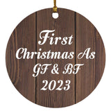 First Christmas As Gf & Bf 2023 - Circle Ornament D