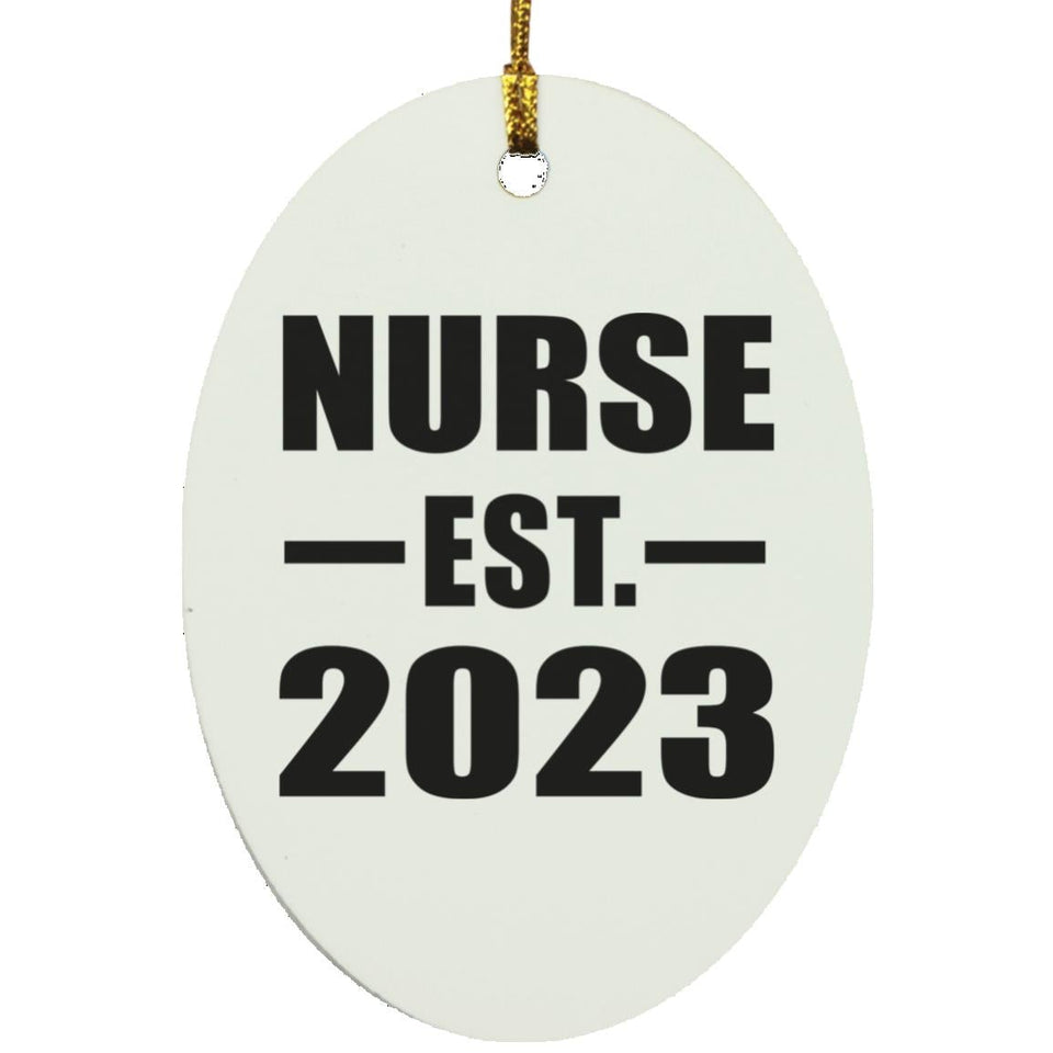 Nurse Established EST. 2023 - Oval Ornament