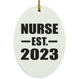 Nurse Established EST. 2023 - Oval Ornament