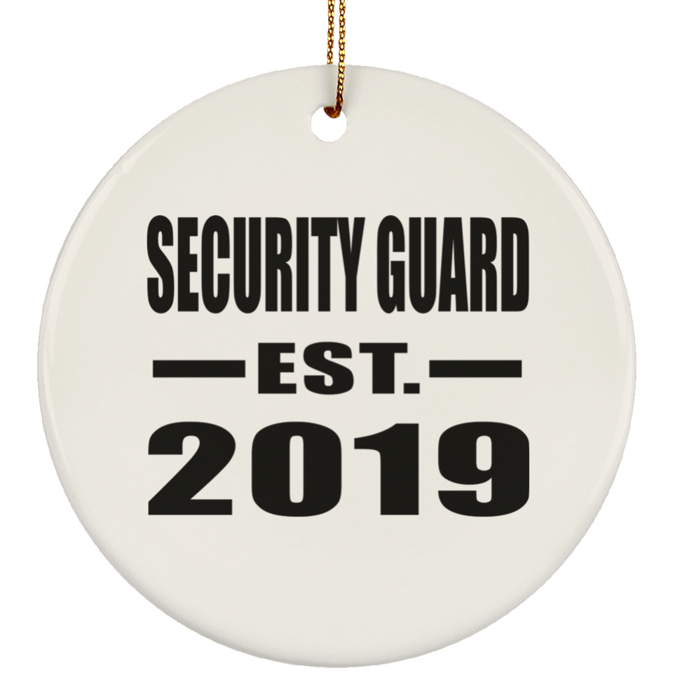 Security Guard Established EST. 2019 - Circle Ornament
