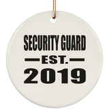 Security Guard Established EST. 2019 - Circle Ornament